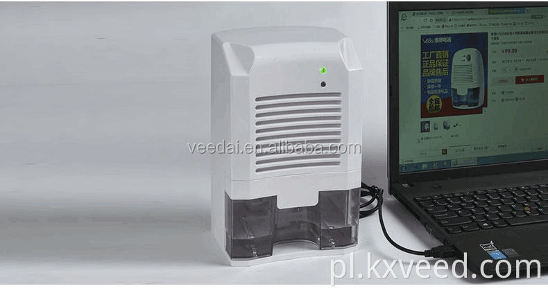 2019 Nowy USBDehumidifier 800 ml mini dehumidifier UV Light Air Ofrifier Compact Portable Mały Peltier